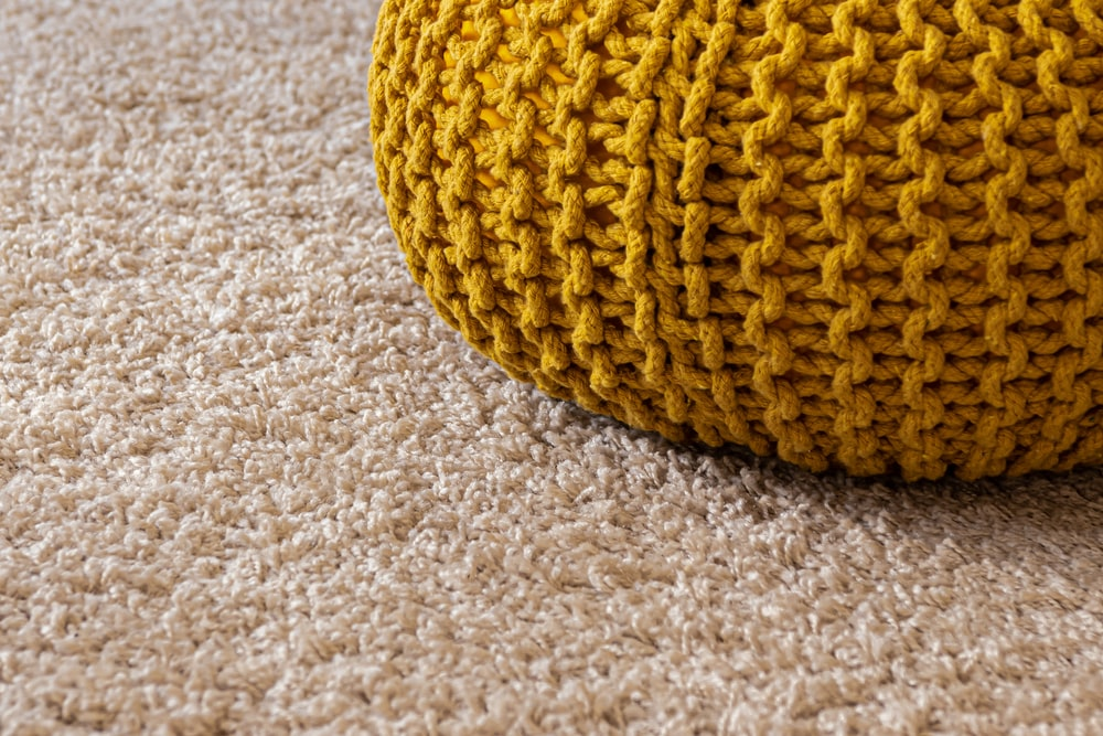 A zoomed-in shot of a carpet