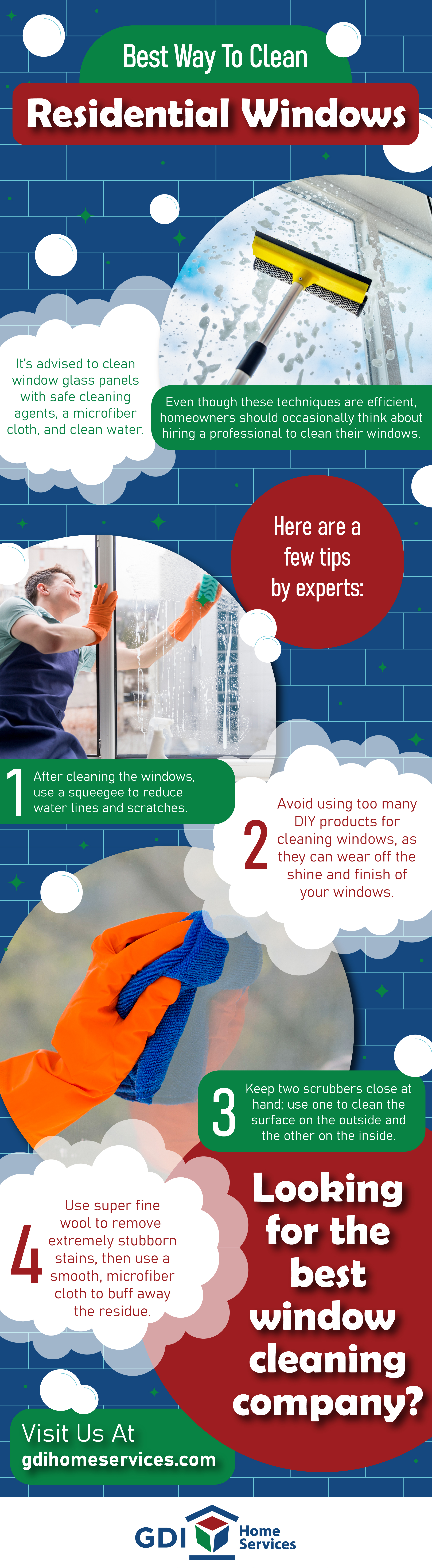 Best Way To Clean Residential Windows - Infograph