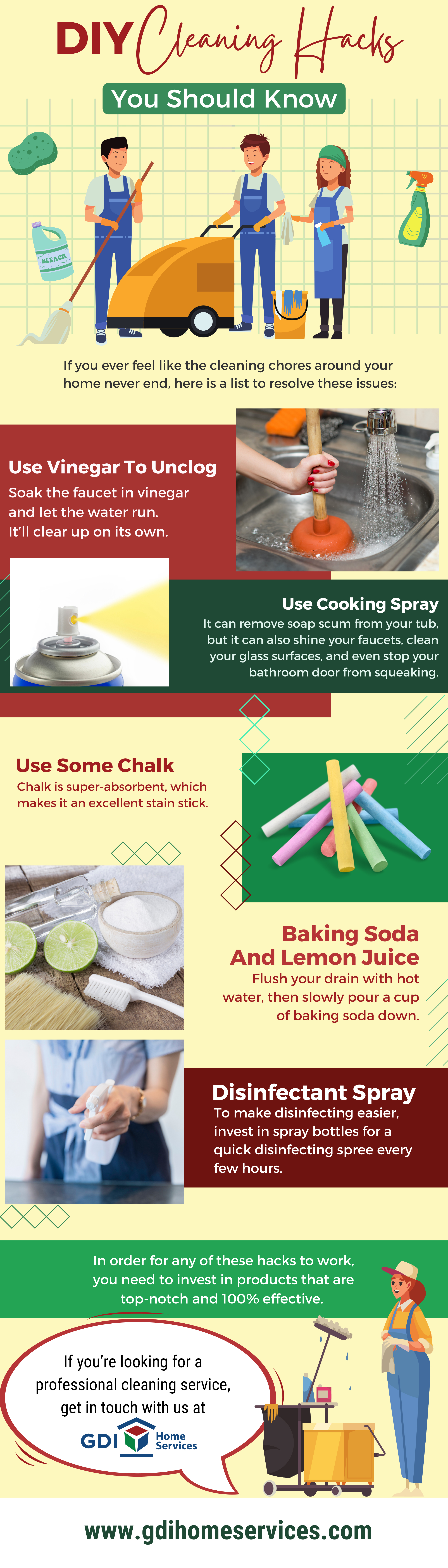 DIY Cleaning Hacks You Should Know - Infograph